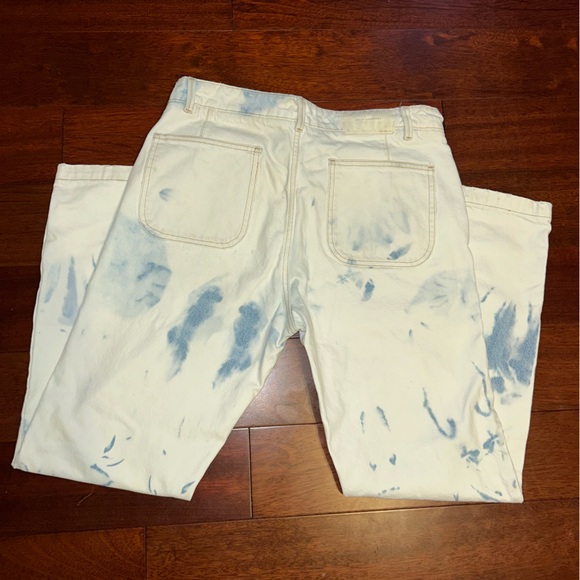 White & Blue Tie Dye Jeans - Picture 4 of 10